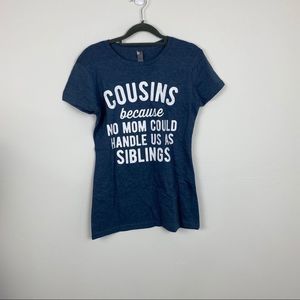 Instant Message tee shirt size S color blue.